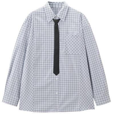 【商场同款】乐町2025春季新品学院风宽松领带衬衫上衣C2CAF1140*