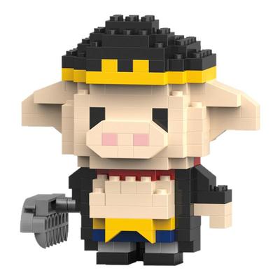 新款西游记积木大话悟空八戒哪吒可爱造型益智拼装玩具男女孩礼物