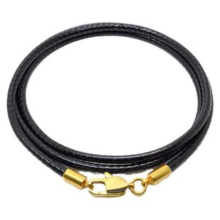 高档蜡绳黑皮绳项链绳 玉坠黄金吊坠挂绳翡翠吊坠绳挂件绳子男女