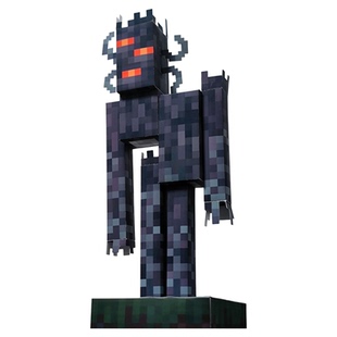 高35CM我的世界嘎吱怪纸模型图纸凋零风暴坚守者恐怖怪物泰坦生物