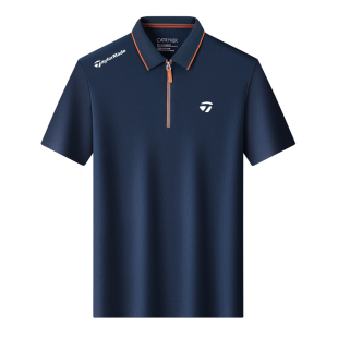 TaylorMade泰勒梅高尔夫服装夏季男士POLO衫翻领速干运动短袖T恤