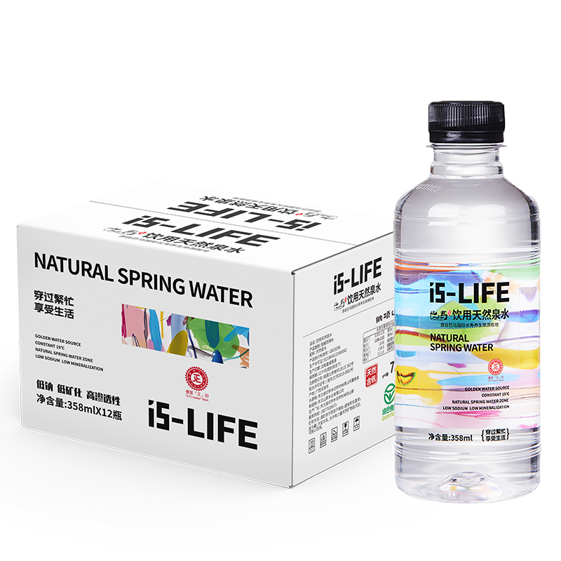 纳项山广西巴马天然泉水 358ml*12瓶整箱小瓶天然低钠水 弱碱性