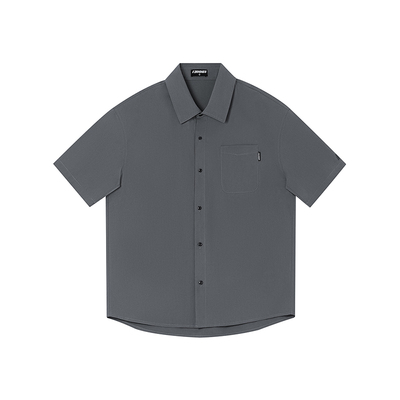 FORNINES基础款纯色短袖衬衫