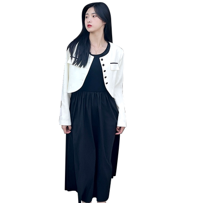 WEWE唯唯通勤大摆裙时尚套装