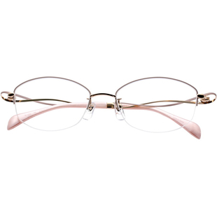 charmant夏蒙眼镜架女纯钛无框商务心弦超轻线钛配近视眼镜框1637