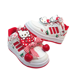 女童新年过年鞋子公主风2026新款宝宝女宝儿童小女孩穿的板鞋女款