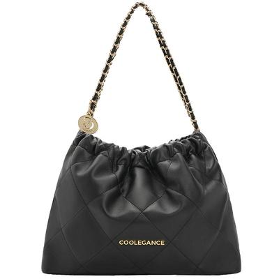 百丽链条小香风流浪包红色