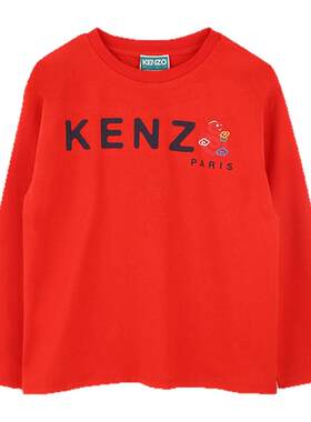 【2025春夏新品】KENZO KIDS童装儿童休闲长袖印花T恤衫K61162
