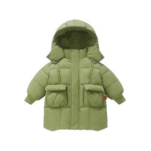 [白鹅绒]齐齐熊男童羽绒服冬季加厚儿童长款保暖外套宝宝三防上衣