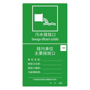 2026新版废气排放口标识牌污水雨水废水排污口环保一般固体废物废弃噪音排放源标志危险废物标签警示牌可定制