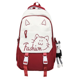 书包女韩版可爱猫咪小学生3—6年级背包初中生高中生大容量双肩包