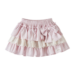 嫚熙童装儿童半身裙女童公主裙百褶裙女宝甜美花苞裙裤百搭裙子潮