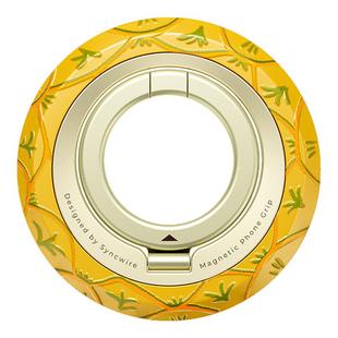 【新品pro果漾】升维双环磁吸手机支架2026新款360度旋转妙妙圈Magsefe指环扣双面背贴三折叠桌面拍照神器