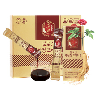 不老健韩国高丽参红参浓缩液口服液滋补正品高档纯人参液礼盒30包