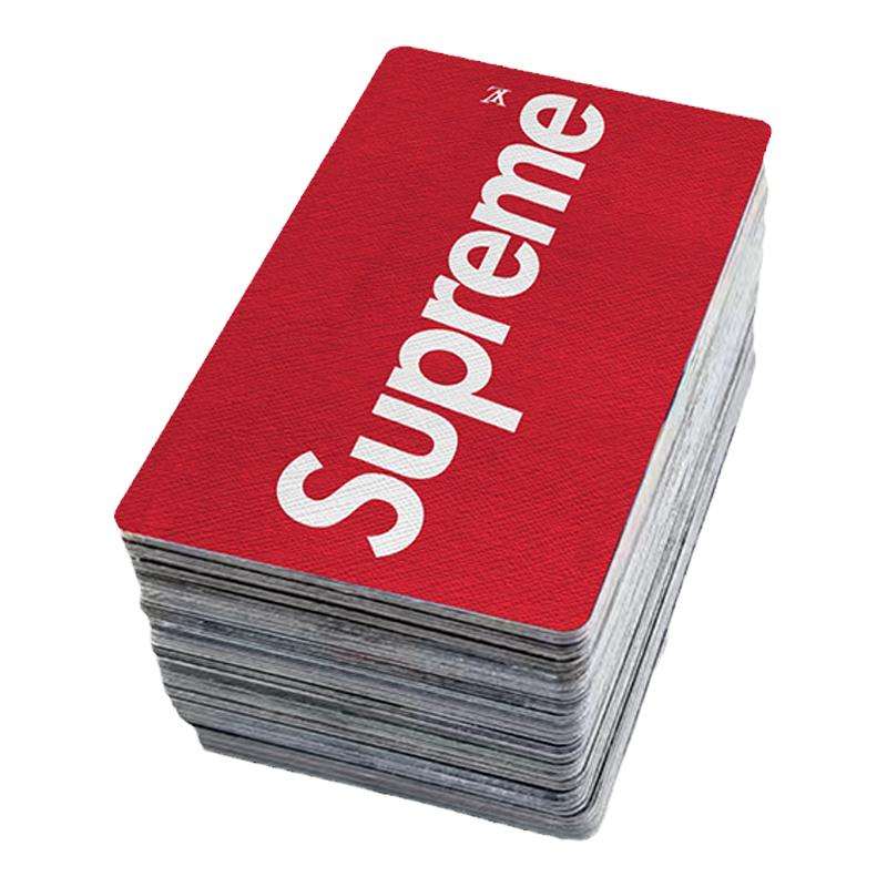 supreme潮牌卡贴可来图定制