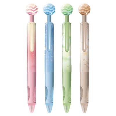 晨光 星空棒棒糖 按动中性笔0.5黑色速干加强型全针管668笔尖趣味旋转球糖果色中小学生书写备考试B101文具