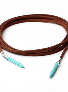 波西米亚项链天然石吊坠