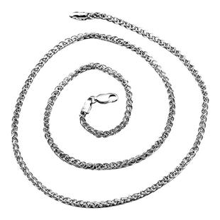 s925纯银狐尾链男士锁骨肖邦链真银单链子蛇骨链女毛衣链配吊坠链