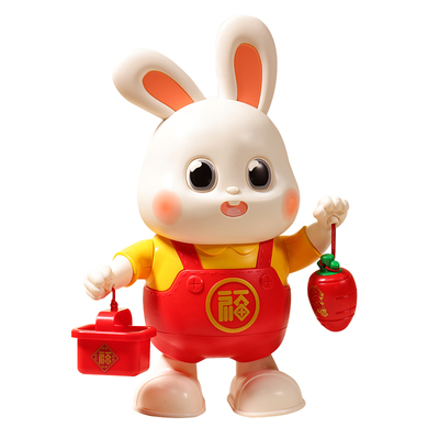 正版电动跳舞小福兔公仔