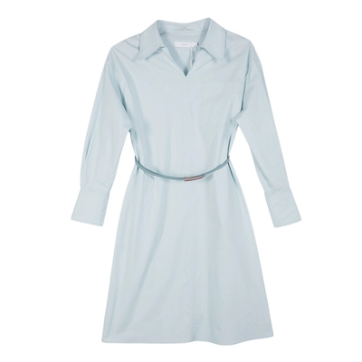 LaviniaClub纯色衬衫连衣裙