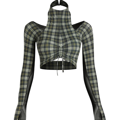 上衣拉丁舞ZYM高级感格子女士