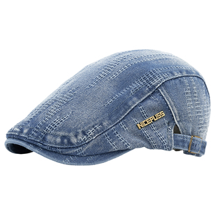 高端品牌牛仔帽子男款2026新款贝雷帽女春秋百搭鸭舌帽潮牌前进帽