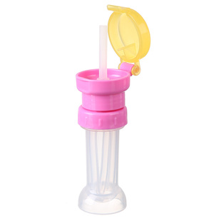 自带硅胶吸管宝宝外出门喝水神器开车饮料瓶装矿泉水防呛通用瓶盖