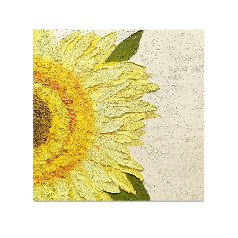 原创纯手绘向日葵装饰画餐厅画