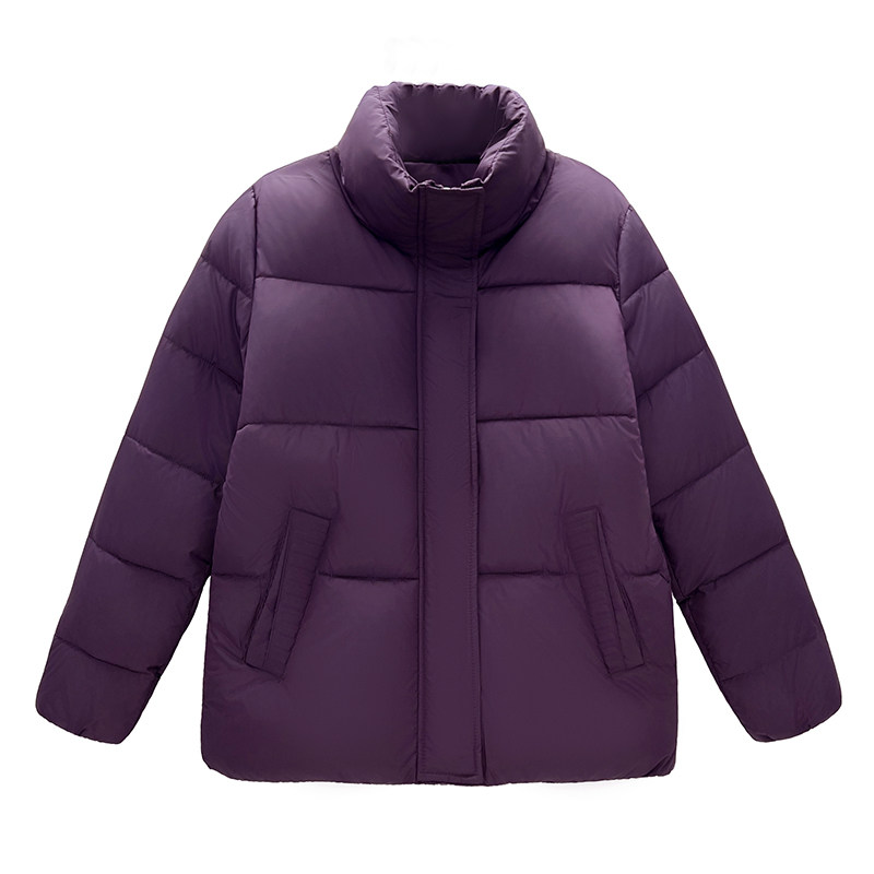 品牌短款羽绒服女冬季2025新款红色小个子宽松加厚保暖立领外套潮