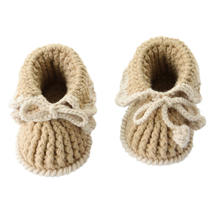 呵哈手工diy钩针编织毛线婴儿鞋子勾线秋冬新生宝宝软底鞋材料包