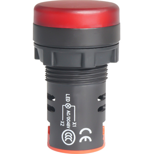 LED电源指示灯220VAD16-22DS通用信号灯红绿黄白24v整流桥高亮款