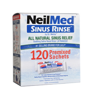美国进口NeilMed洗鼻盐120包平衡盐补充装过敏鼻窦炎花粉敏感专用营养健康，可领10元健康养生优惠券