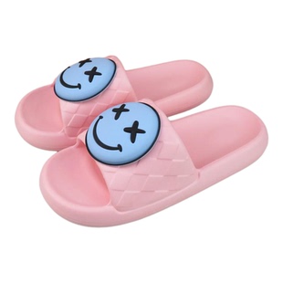 55林润笑脸拖鞋女夏季外穿2025新款室内家居防滑厚底防滑男凉拖鞋