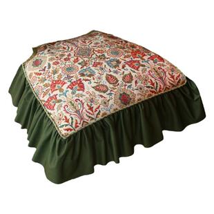 美式田园椅垫复古餐椅垫布艺坐垫子餐桌椅子垫北欧轻奢欧式抱枕套