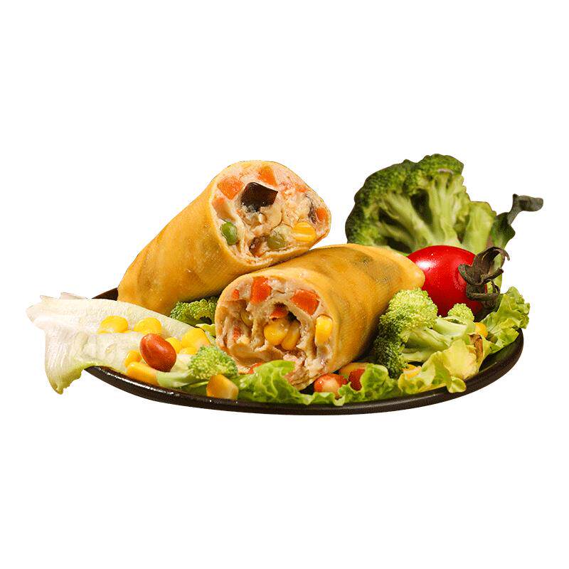 减脂期解馋神器！八千步鸡胸肉豆皮卷70g*8