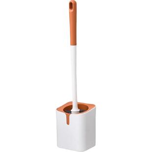 带底座马桶刷免打孔壁挂家用卫生间洁厕塑料长柄清洁刷子1套