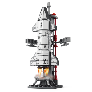 航天火箭飞船积木玩具益智拼装儿童小颗粒拼插空间站模型男孩拼图