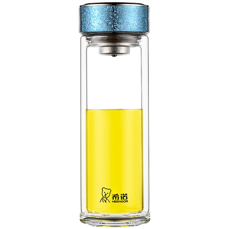 希诺双层隔热抗菌玻璃杯礼盒装