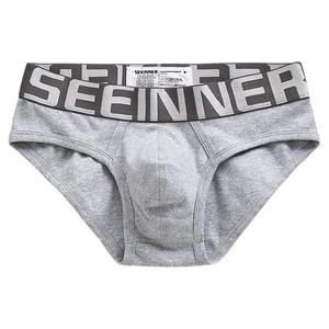 SEEINNER 男生低腰三角内裤棉透气性感U凸字母体育运动简约日系