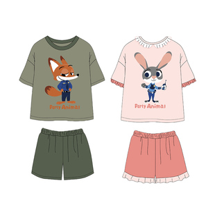 奶龙亲子睡衣夏季薄款纯棉短袖卡通一家三口四口父子装母女家居服