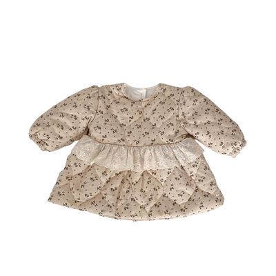 女宝宝冬装连衣裙韩版碎花套装