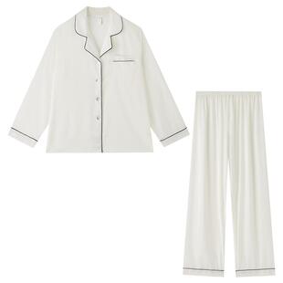 冰丝睡衣女秋春情侣长袖长裤家居服套装秋季男士丝绸2026新款秋冬