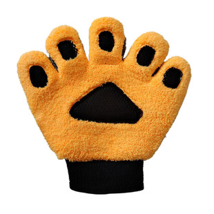 五指洗车手套加厚毛绒擦车专用双面熊掌清洁漆面汽车羊毛刷车抹布