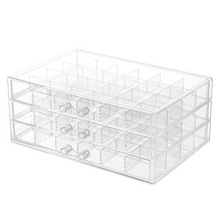 kaman耳环收纳盒分格大容量多层钻盒精致耳钉饰品盒防氧化首饰盒