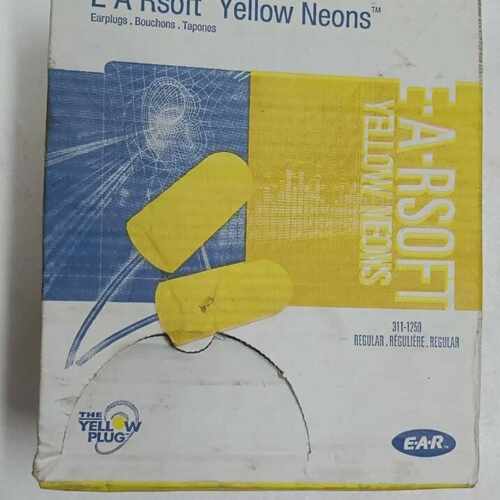 3 M EARSOFT yellow neons ear plug corded 200 pair box free d