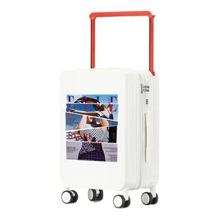 ELLE“80周年纪念”印花行李箱拉杆箱大容量旅行箱密码箱子登机箱