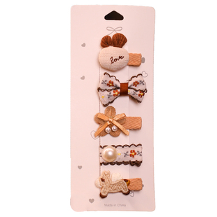 宝宝可爱超萌发夹女童侧边刘海夹儿童夹子发饰婴儿全包布发卡头饰