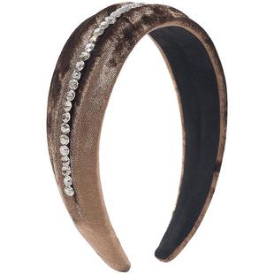 兰诺镶钻丝绒红色发箍头饰女款2025新款高级感洋气时尚高颅顶头箍