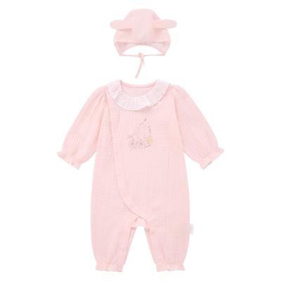全棉时代婴儿绉布连体服春秋款