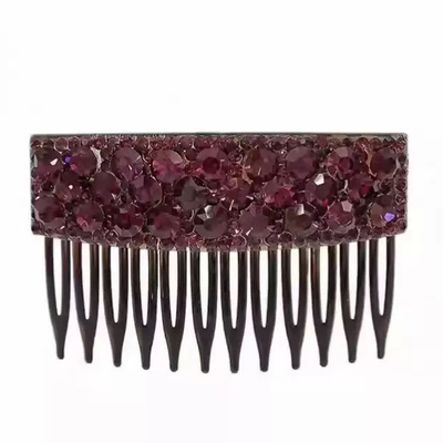 韩系灰绿水钻倒插发梳发簪女